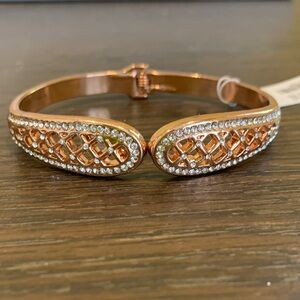 Elegant Rose Gold Bracelet with Crystal Accents